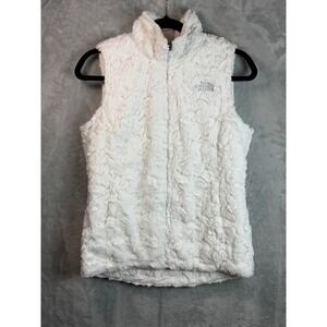 THE NORTH FACE Womens Medium White Reversible Faux Fur Insulated Quilted Vest